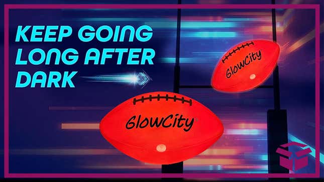 Image for article titled Practice Those Field Goals at Night With a GlowCity Glow in the Dark Football for 55% Off with 15% Clip Coupon