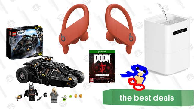 Image for article titled Wednesday&#39;s Best Deals: Smartmi Humidifier 2, Powerbeats Pro True Wireless Earbuds, Doom Slayers Collection, LEGO DC Batman Batmobile Tumbler: Scarecrow Showdown, and More