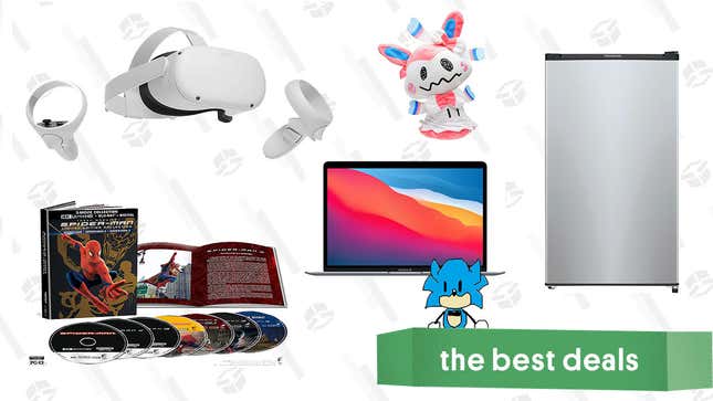 Image for article titled Tuesday&#39;s Best Deals: Oculus Quest 2, Spider-Man Trilogy 4K Blu-Ray Collection, MacBook Air, Mini Fridges, Mimikyu Sylveon Plush, and More