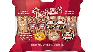 Popcornopolis Gourmet Popcorn Snacks, 12 Cone Variety Snack...