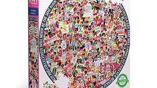 eeBoo: Piece and Love Women March! 500 Piece Round Circle...