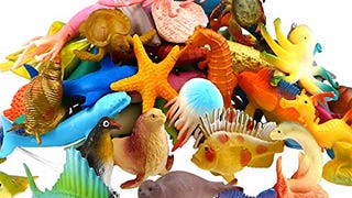 Funcorn Toys Ocean Sea Animal, 52 Pack Assorted Mini Vinyl...