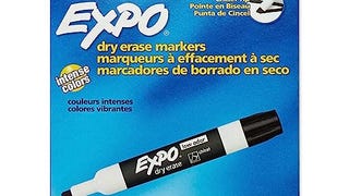 EXPO Low Odor Dry Erase Markers, Chisel Tip, Assorted Colors,...