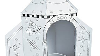 Fun Express Rocket Cardboard House for Kids - 5-Foot Tall...